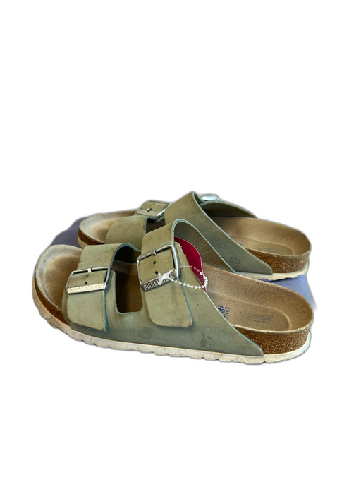 Birkenstock Shoe Size 39 Brown Green Manmade Material Leather Slides Shoes Brown Green / 39