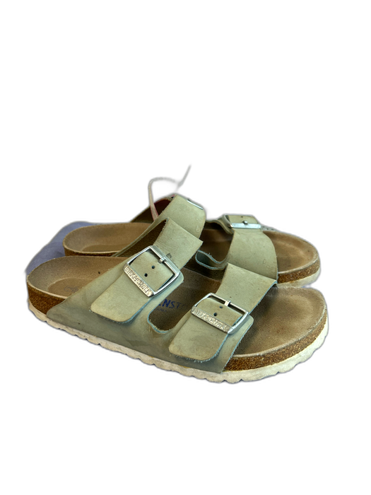 Birkenstock Shoe Size 39 Brown Green Manmade Material Leather Slides Shoes Brown Green / 39