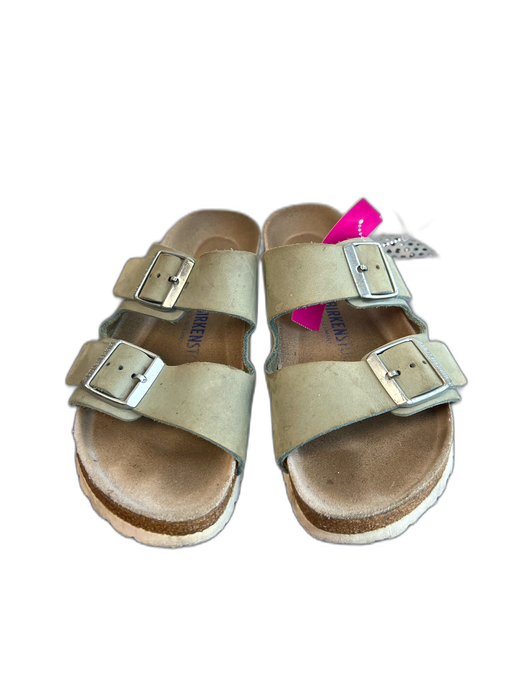 Birkenstock Shoe Size 39 Brown Green Manmade Material Leather Slides Shoes Brown Green / 39