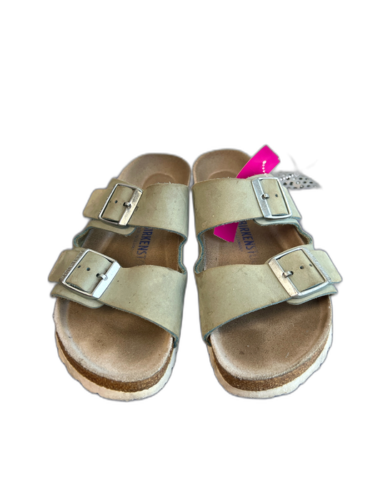 Birkenstock Shoe Size 39 Brown Green Manmade Material Leather Slides Shoes Brown Green / 39