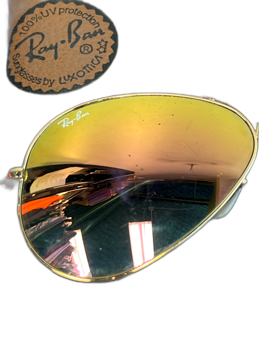 RayBan Gold Metal Aviator Sean Utility Sunglasses Gold