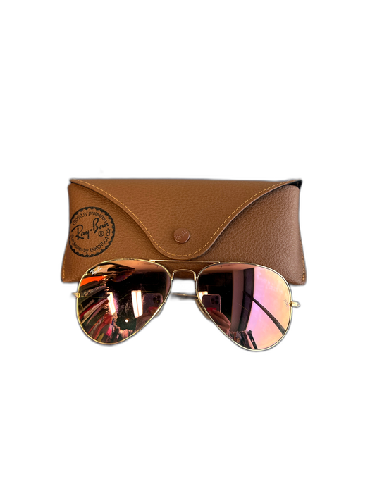 RayBan Gold Metal Aviator Sean Utility Sunglasses Gold