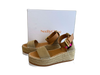 See By Chloe Shoe Size 35 Brown Leather & Canvas Woven Open Toe Espadrille Shoes Brown / 35