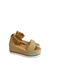 See By Chloe Shoe Size 35 Brown Leather & Canvas Woven Open Toe Espadrille Shoes Brown / 35