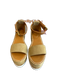 See By Chloe Shoe Size 35 Brown Leather & Canvas Woven Open Toe Espadrille Shoes Brown / 35