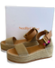 See By Chloe Shoe Size 35 Brown Leather & Canvas Woven Open Toe Espadrille Shoes Brown / 35