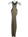 SER.O.YA Size XS Beige & Green Rayon & Nylon Sleeveless Ribbed Side Slits Dress Beige & Green / XS