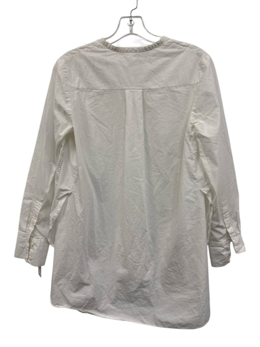 COS Size 4 White Cotton Pintucks Button Detail Top White / 4