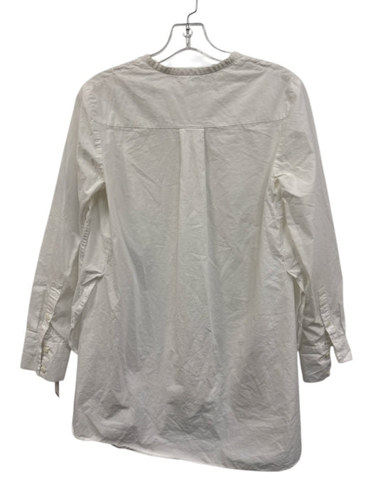 COS Size 4 White Cotton Pintucks Button Detail Top White / 4