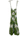Farm Rio Size S White & Green Cotton Tiered Botanical Print Sleeveless Dress White & Green / S