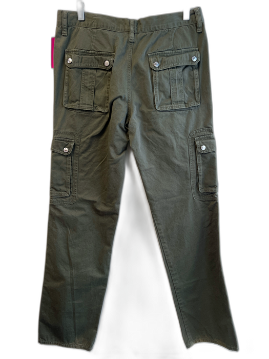 Dolce & Gabbana Size 48 Army Green Cotton Zip Fly Mid Rise silver hardware Pants Army Green / 48
