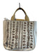 Pibra Tan & Off White Calf Hair & Leather Double Handle Snap Closure handbag Bag Tan & Off White / Medium