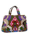 Philosophy di Alberta Ferretti Purple & Multi Fabric Abstract Print Bag Purple & Multi / Small