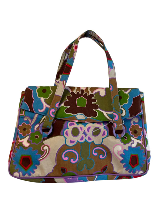 Philosophy di Alberta Ferretti Purple & Multi Fabric Abstract Print Bag Purple & Multi / Small