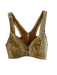 Firenze Santa Barbara Size Est Small Gold Leather Metallic 2 Snap Cropped Top Gold / Est Small