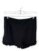 Crosby Size S Black Polyester High Waist Ruffles Side Zip Shorts Black / S