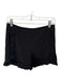 Crosby Size S Black Polyester High Waist Ruffles Side Zip Shorts Black / S