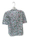 J. Crew Size XS Green & Purple Cotton Short Sleeve Botanical Buttons Top Green & Purple / XS