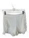 Crosby Size S White Polyester High Waist Ruffles Side Zip Shorts White / S