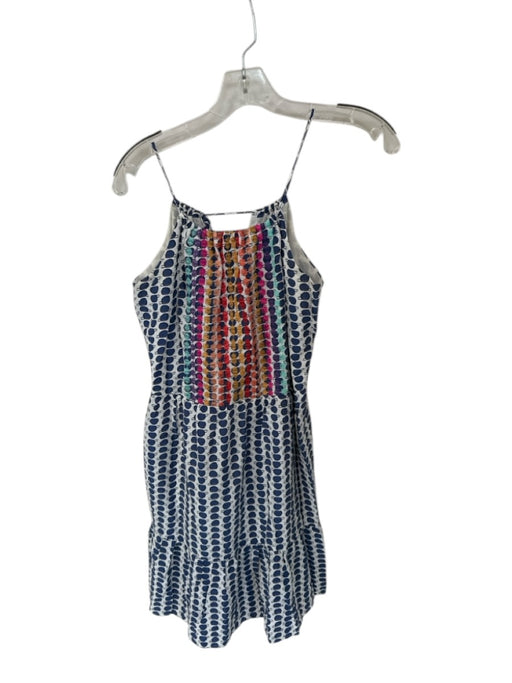 THML Size S Navy & Multi Rayon Blend Spaghetti Strap Embroidered Dots Dress Navy & Multi / S