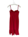 Azazie Size 4 Red Polyester Spaghetti Strap Padding Drop Waist Gown Red / 4