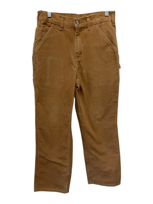 Carhartt Size 28 Tan Cotton Solid Carpenter Khakis Men's Pants Tan / 28