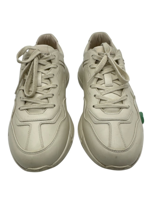 Gucci Shoe Size 8.5 Good Off White Leather logo Sneaker Men's Shoes Off White / 8.5