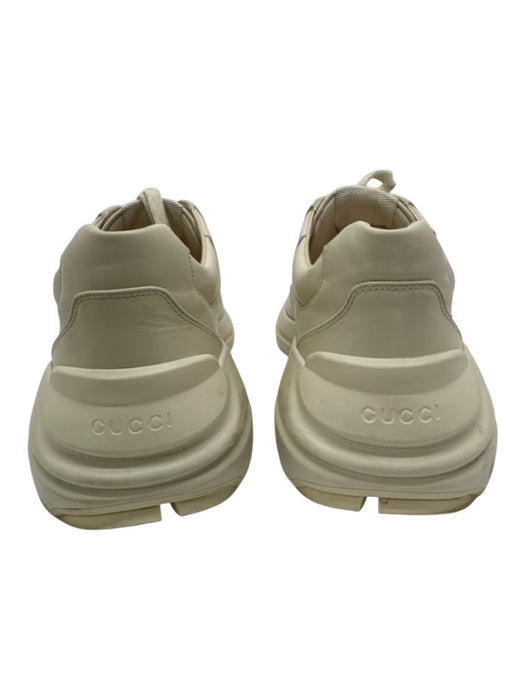 Gucci Shoe Size 8.5 Good Off White Leather logo Sneaker Men's Shoes Off White / 8.5