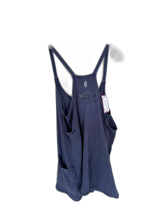 Free People Movement Size M Faded Blue Cotton Blend Built in Shorts Romper Faded Blue / M