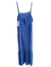 Sabina Musayev Size L Blue & White Polyester Sleeveless Abstract Print Dress Blue & White / L