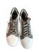 P448 Shoe Size 40 White, Gray & Black Leather Round Toe Logo Lace Up Shoes White, Gray & Black / 40
