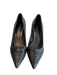 Elie Tahari Shoe Size 37.5 Black Leather Pointed Toe Lace design Stiletto Shoes Black / 37.5