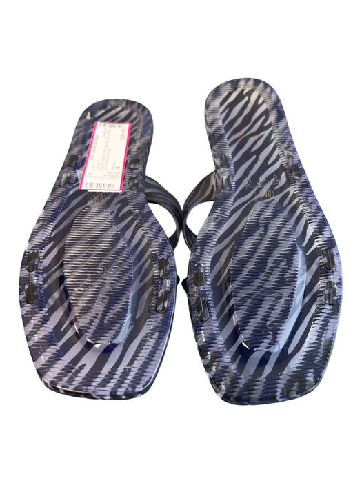 Matisse Shoe Size 8 Purple Rubber Flat Slip On Zebra Print Jelly Shoes Purple / 8