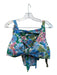 J Crew Size Xs & L Multi Polyamid High Waist Tie Front Floral Bikini Swimsuit Multi / Xs & L