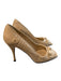 Stuart Weitzman Shoe Size 8 Beige Manmade Material open toe Gold Hardware Shoes Beige / 8