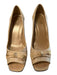 Stuart Weitzman Shoe Size 8 Beige Manmade Material open toe Gold Hardware Shoes Beige / 8