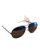 Christian Dior Blue Metal Split lens Mirrored Aviator Sunglasses Blue