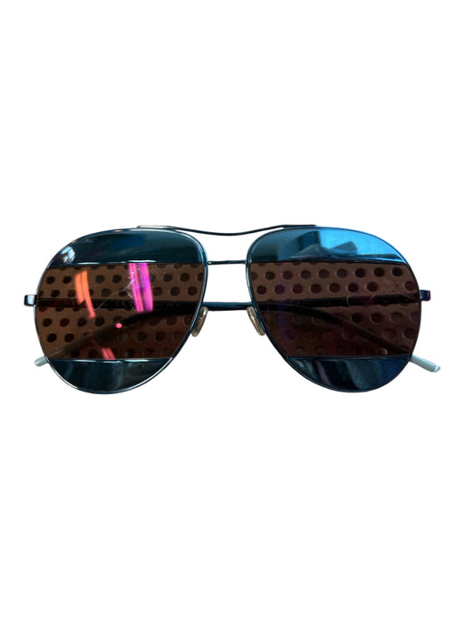 Christian Dior Blue Metal Split lens Mirrored Aviator Sunglasses Blue