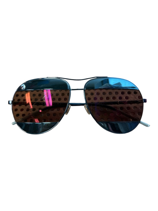 Christian Dior Blue Metal Split lens Mirrored Aviator Sunglasses Blue
