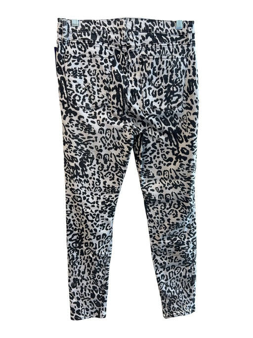 Hudson Size 31 Black & White Viscose Blend High Rise Animal Print Zip Fly Pants Black & White / 31