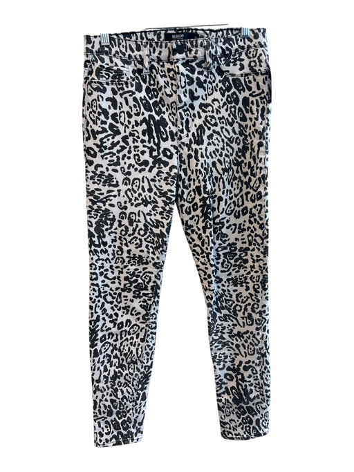 Hudson Size 31 Black & White Viscose Blend High Rise Animal Print Zip Fly Pants Black & White / 31