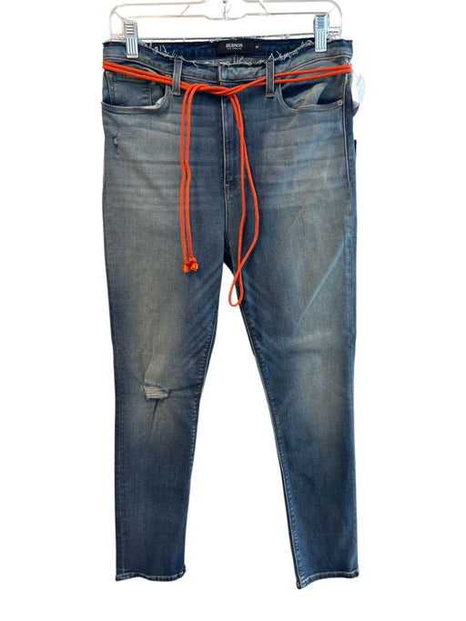 Hudson Size 30 Medium Wash Cotton High Rise Waist tie Zip Fly Raw Hem Jeans Medium Wash / 30