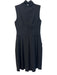 Just Cavalli Size 42 Black Polyester Sleeveless solid color Back Zip Dress Black / 42