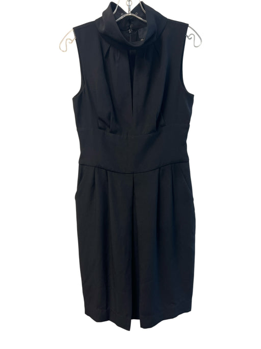 Just Cavalli Size 42 Black Polyester Sleeveless solid color Back Zip Dress Black / 42