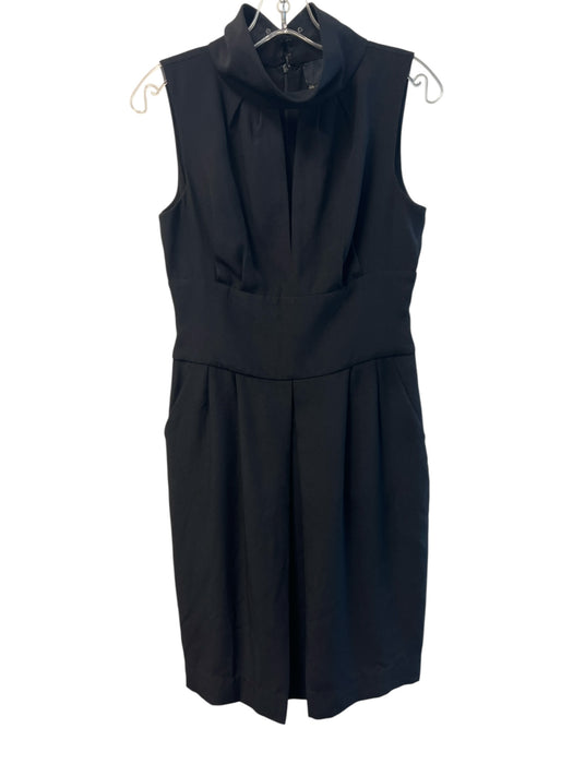 Just Cavalli Size 42 Black Polyester Sleeveless solid color Back Zip Dress Black / 42