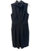 Just Cavalli Size 42 Black Polyester Sleeveless solid color Back Zip Dress Black / 42