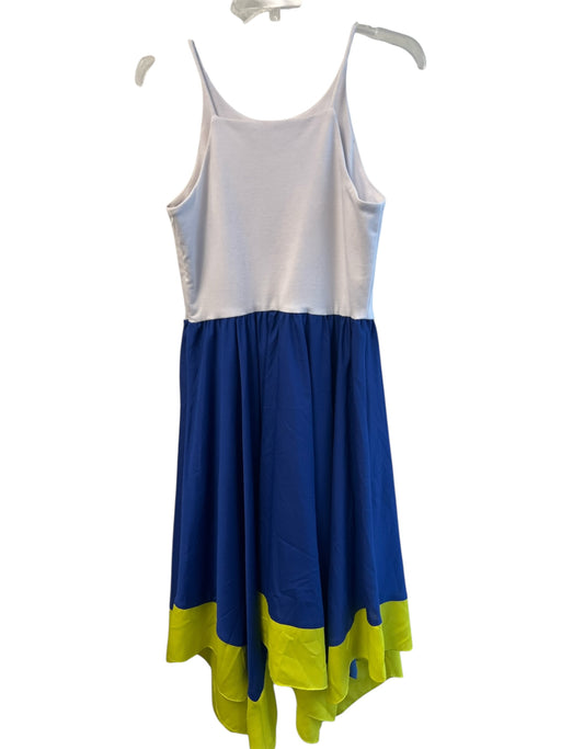Hutch Size M White & Blue Polyester Sleeveless Two Tone Square Neck Dress White & Blue / M