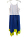 Hutch Size M White & Blue Polyester Sleeveless Two Tone Square Neck Dress White & Blue / M