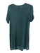 Dolan Size S Green Cupro Short Sleeve solid color V Neck Knee length Dress Green / S