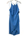 Alice & Olivia Size 12 Blue Polyester Halter Top solid color Back Zip Dress Blue / 12